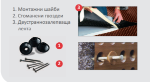 Гвоздей / Пирони +шайба за дренажна мембрана FONDALINE 10 броя