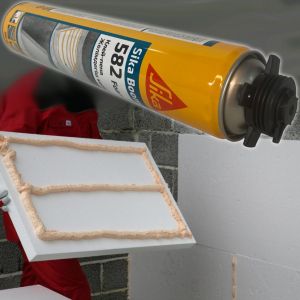 Пяна пистолетна полиуретанова за залепване на изолационни плоскости Sika Boom®-582 Foam Fix 750мл