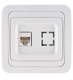 Розетка за компютър CAT 5e,RJ45 бяла 