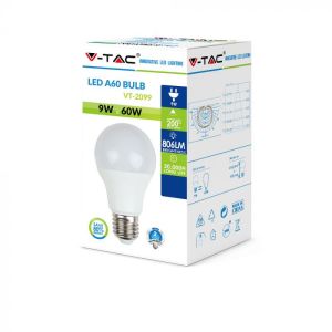 Крушка LED 9W E27 6400K  SKU-7262