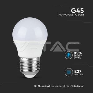 Крушка LED 5.5W E27 G45  6400K