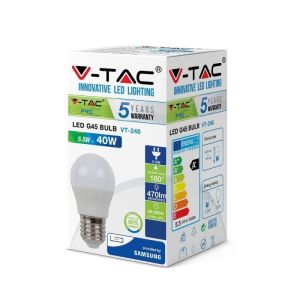 Крушка LED 5.5W E27 G45  6400K