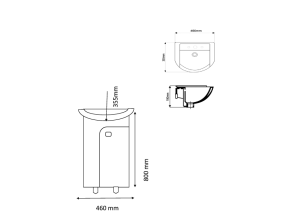 Шкаф Opal 1 46см