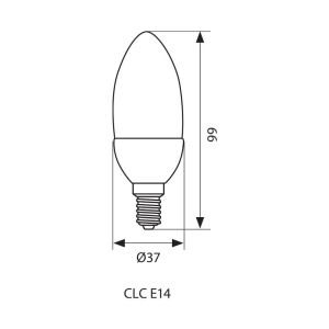 Крушка LED CERAMIC 3.5W E14 3000K